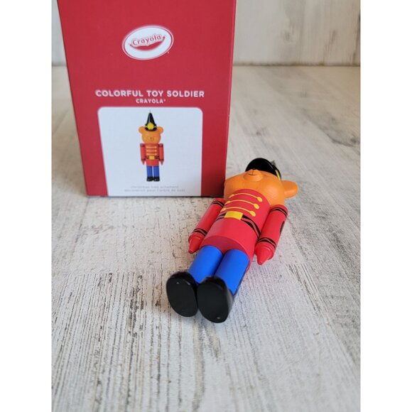 Hallmark Crayola colorful toy soldier ornament Xmas red - Picture 6 of 6